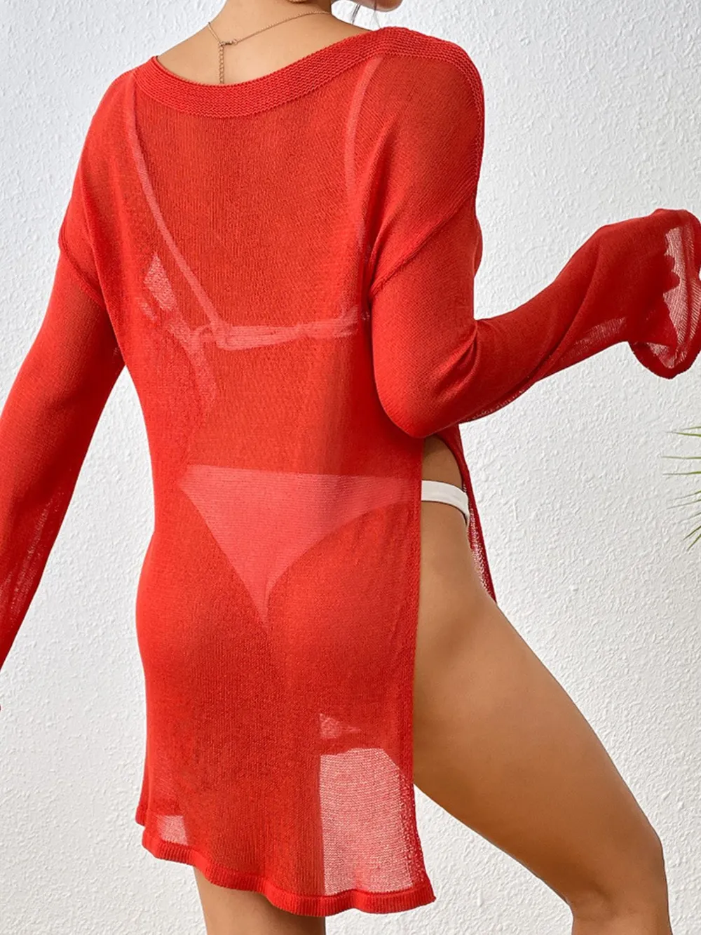 Round Neck Slit Cover-Up, image 19