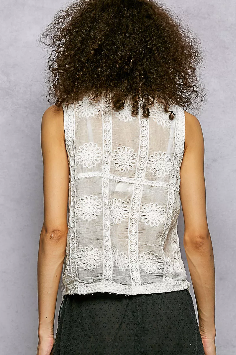 Button Down V-Neck Sweater Vest, image 4