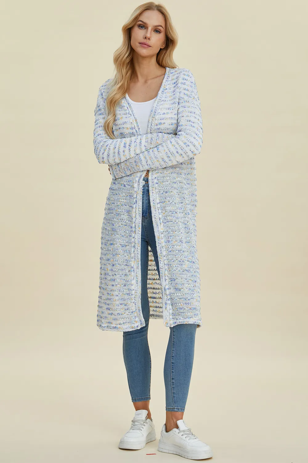 Full Size Open Front Longline Cardigan, image 19