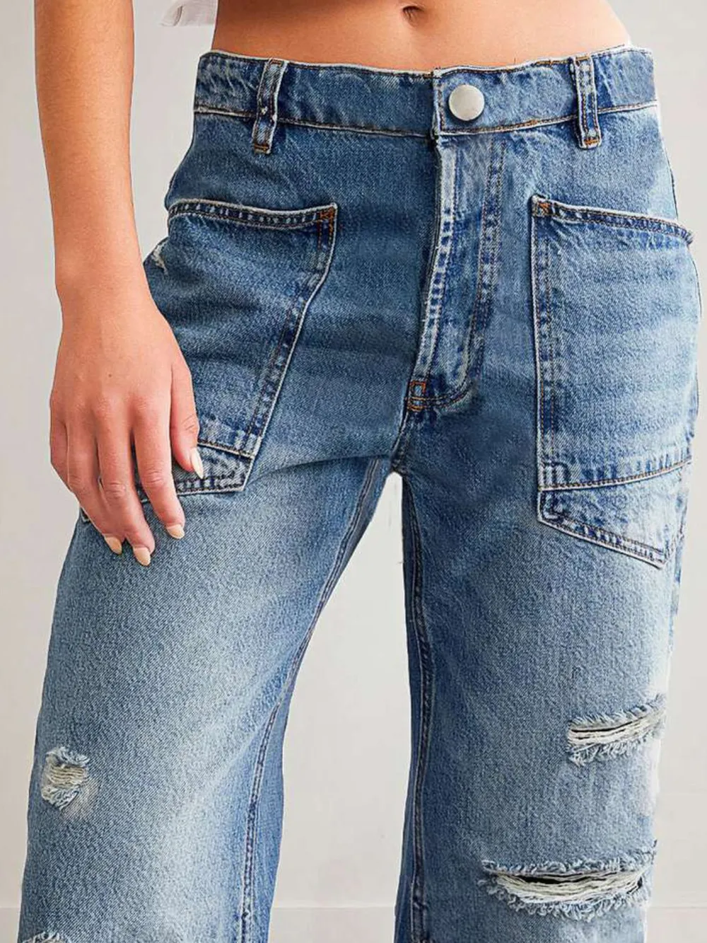 Distressed Jeans with Pockets, image 5