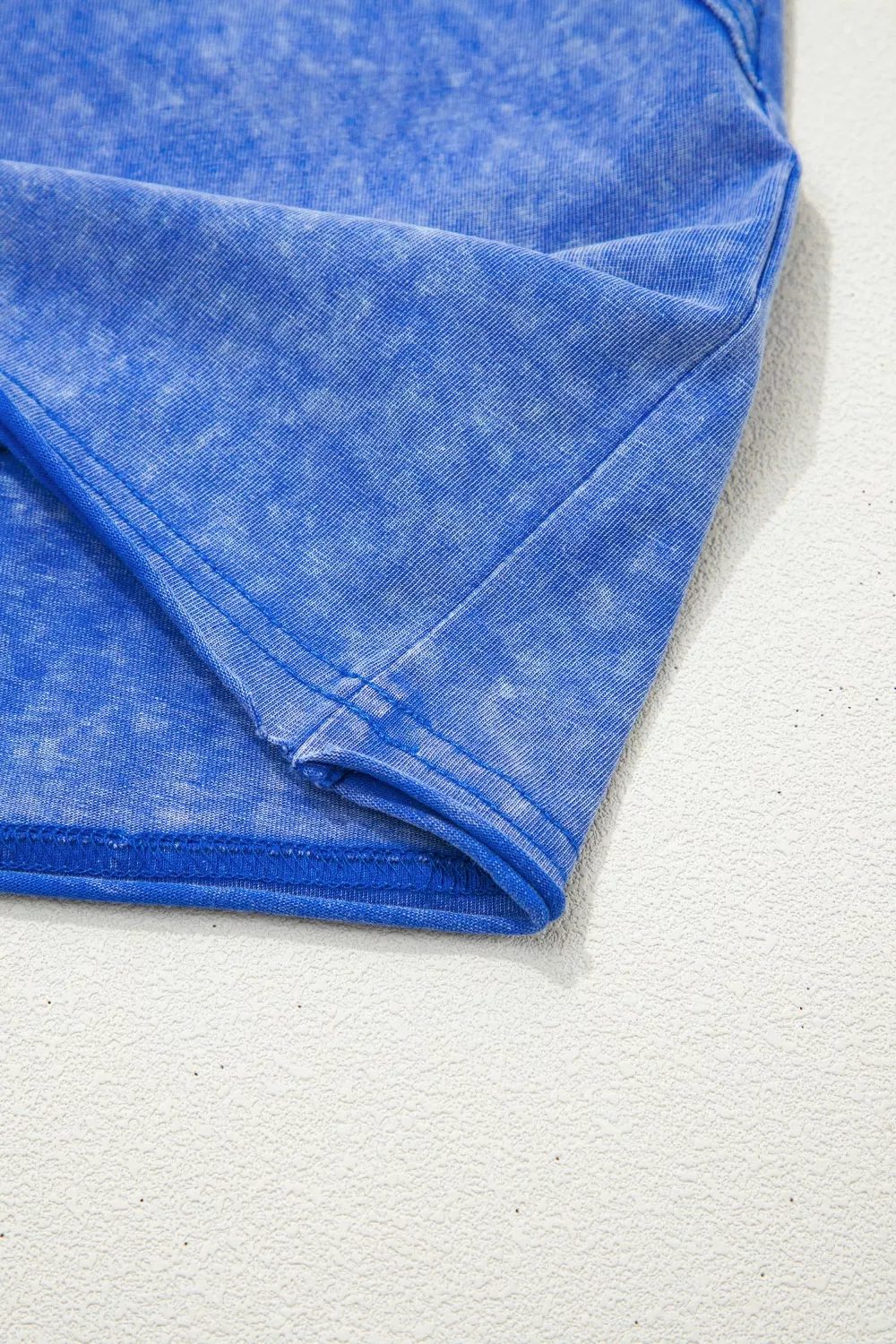 Mineral Wash Raw Seam Lace Sleeve Cotton Tee, image 10