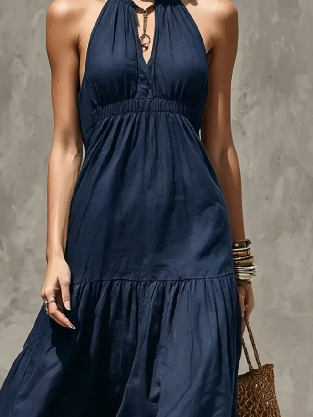 Sleeveless Tiered Maxi Dress, image 10