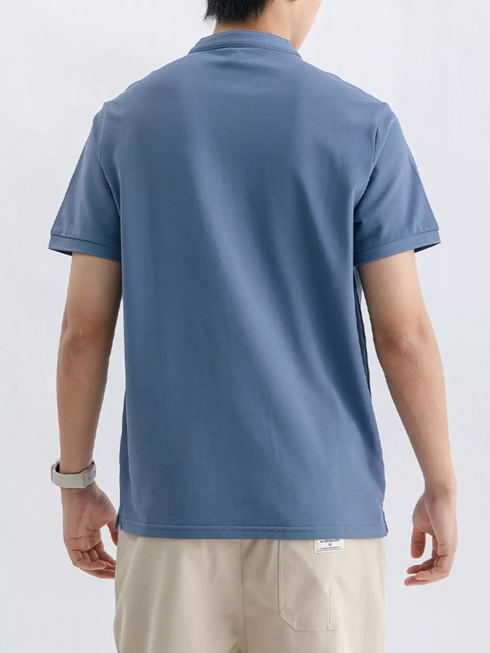 Men's Plus Size Button Detail Short Sleeve Top, image 4