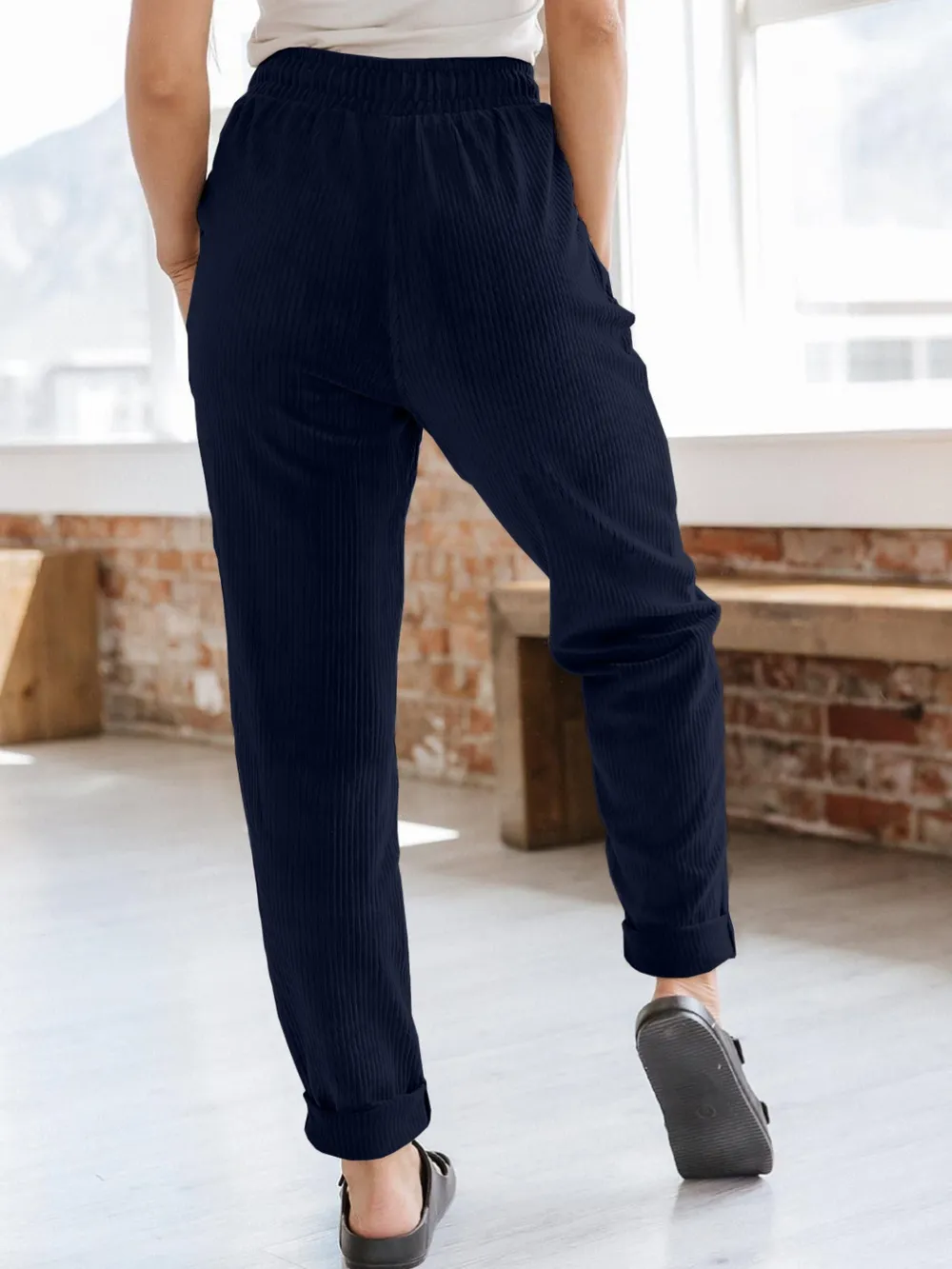 Drawstring Pants with Pockets, image 8