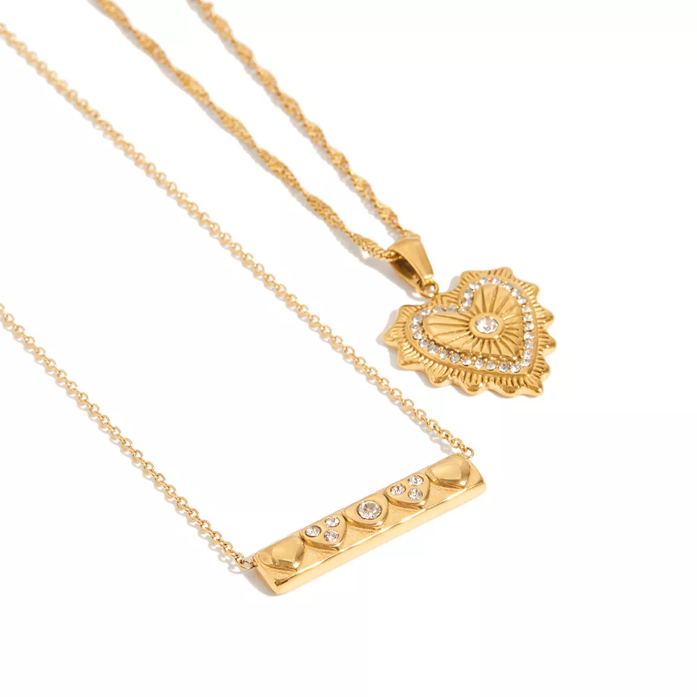 18K Gold-Plated Zircon Pendant Necklace, image 8