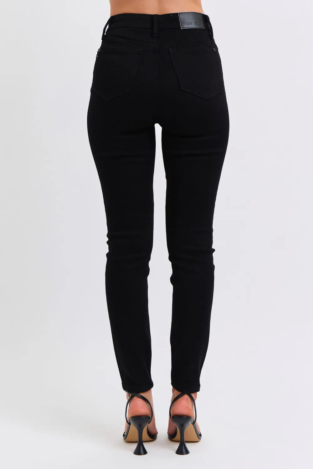 Plus Size HW Faux Leather Skinny Pants, image 4