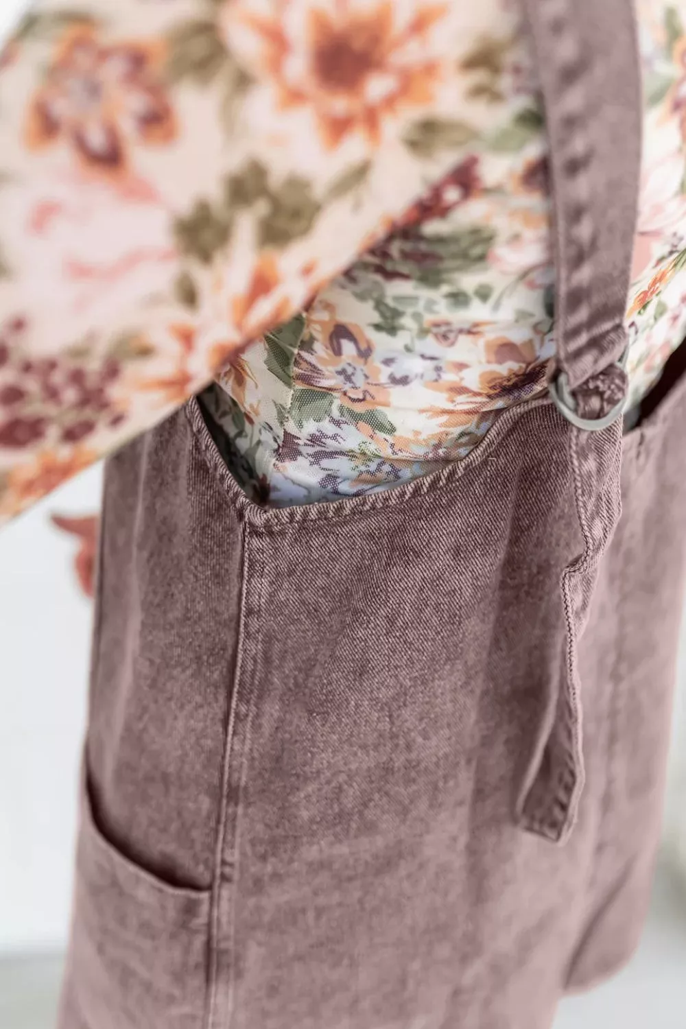 Vintage Wash Denim Overall Dress, image 3