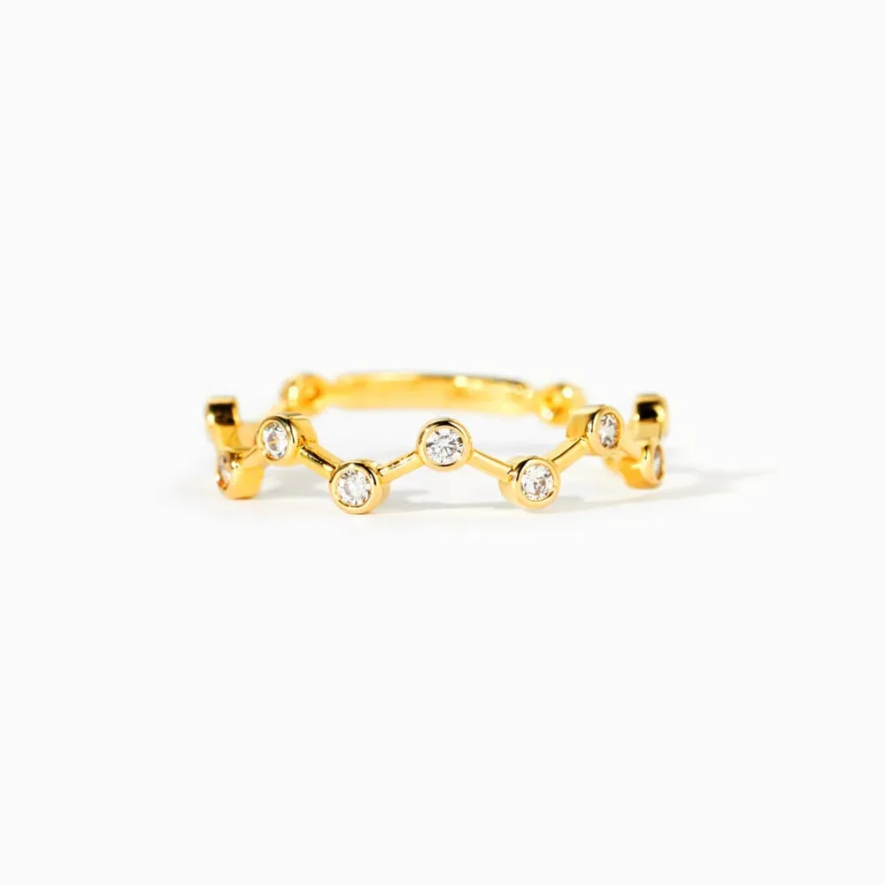 18K Gold-Plated 925 Sterling Silver Zircon Ring, image 4