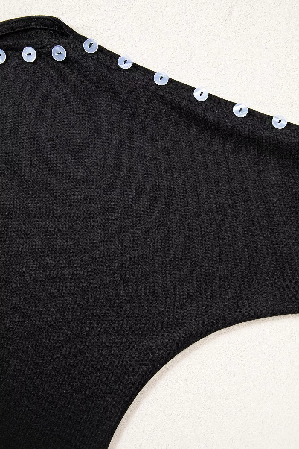 3/4 Sleeve Button Detail Off Shoulder Top, image 7