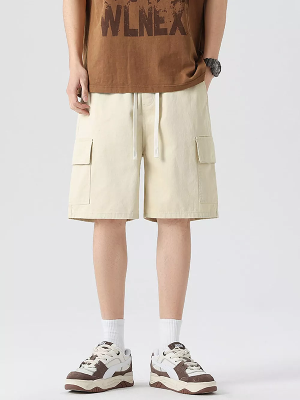 Men's Full Size Drawstring Loose Fit Shorts Plus Size, image 6
