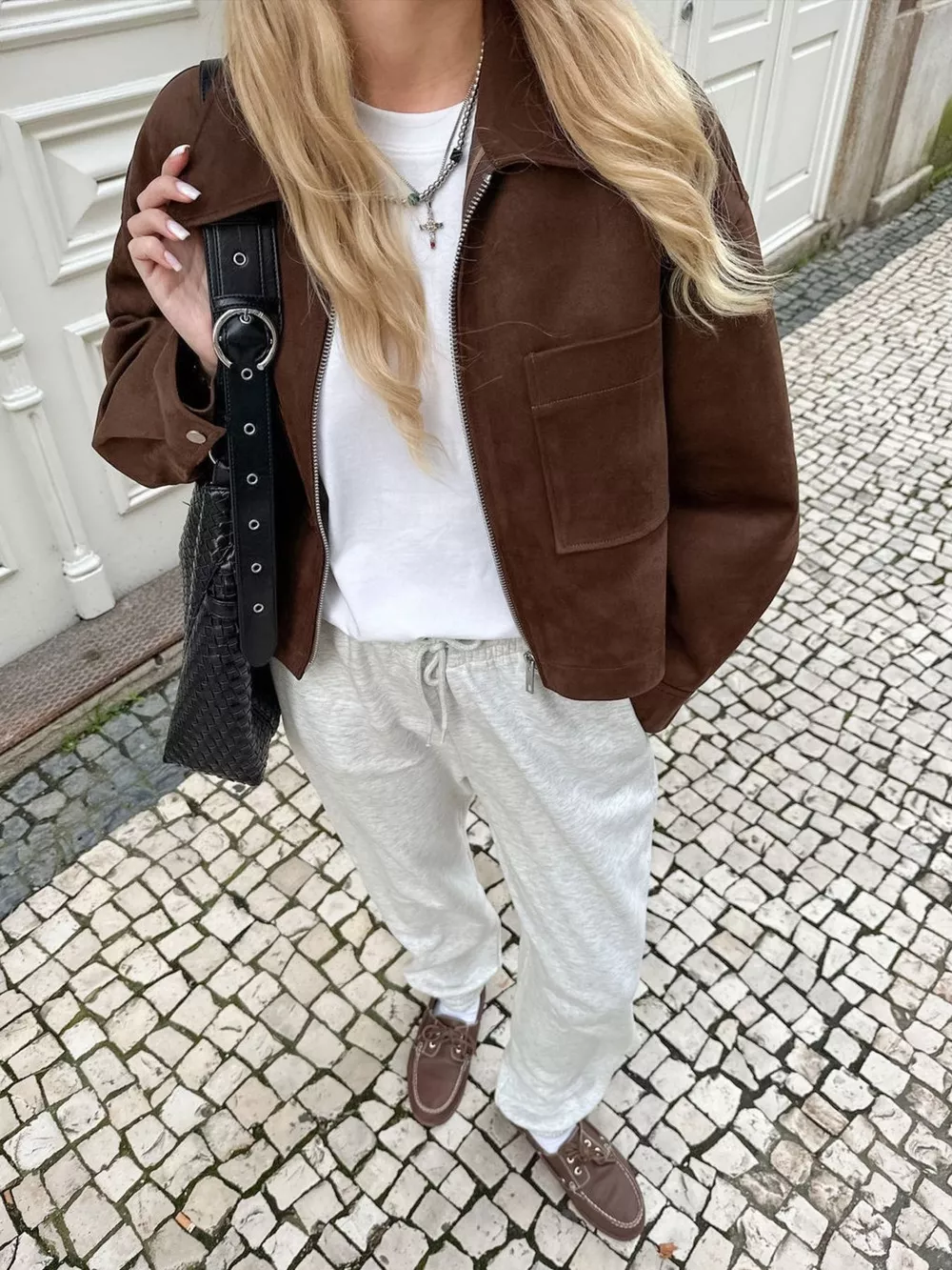 Suede Utility Jacket with Front Pockets, image 3