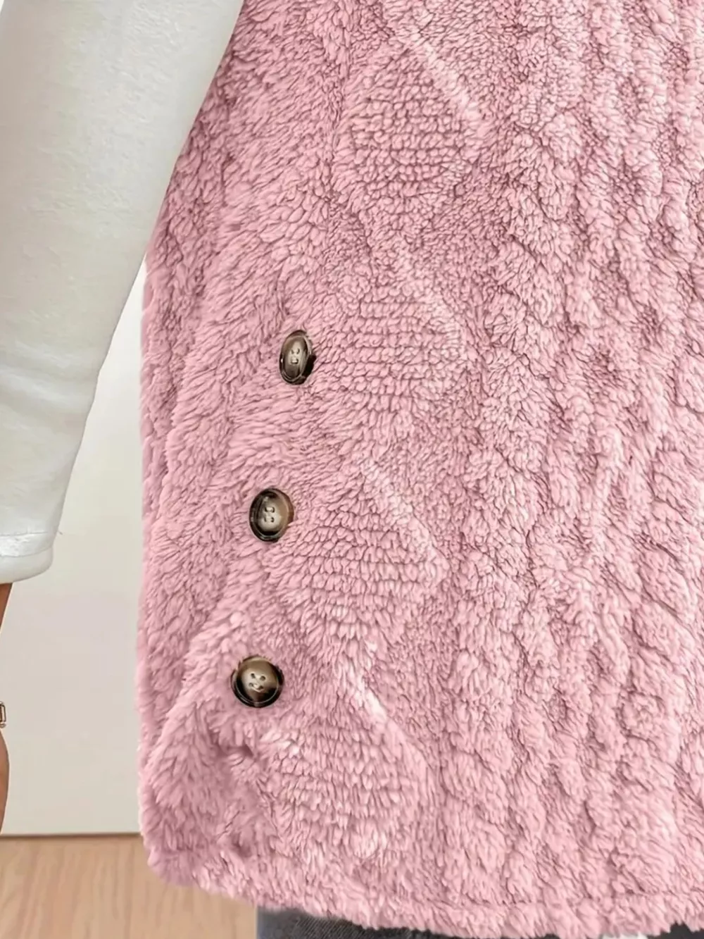 Button Up Plush Hooded Vest Coat, image 14