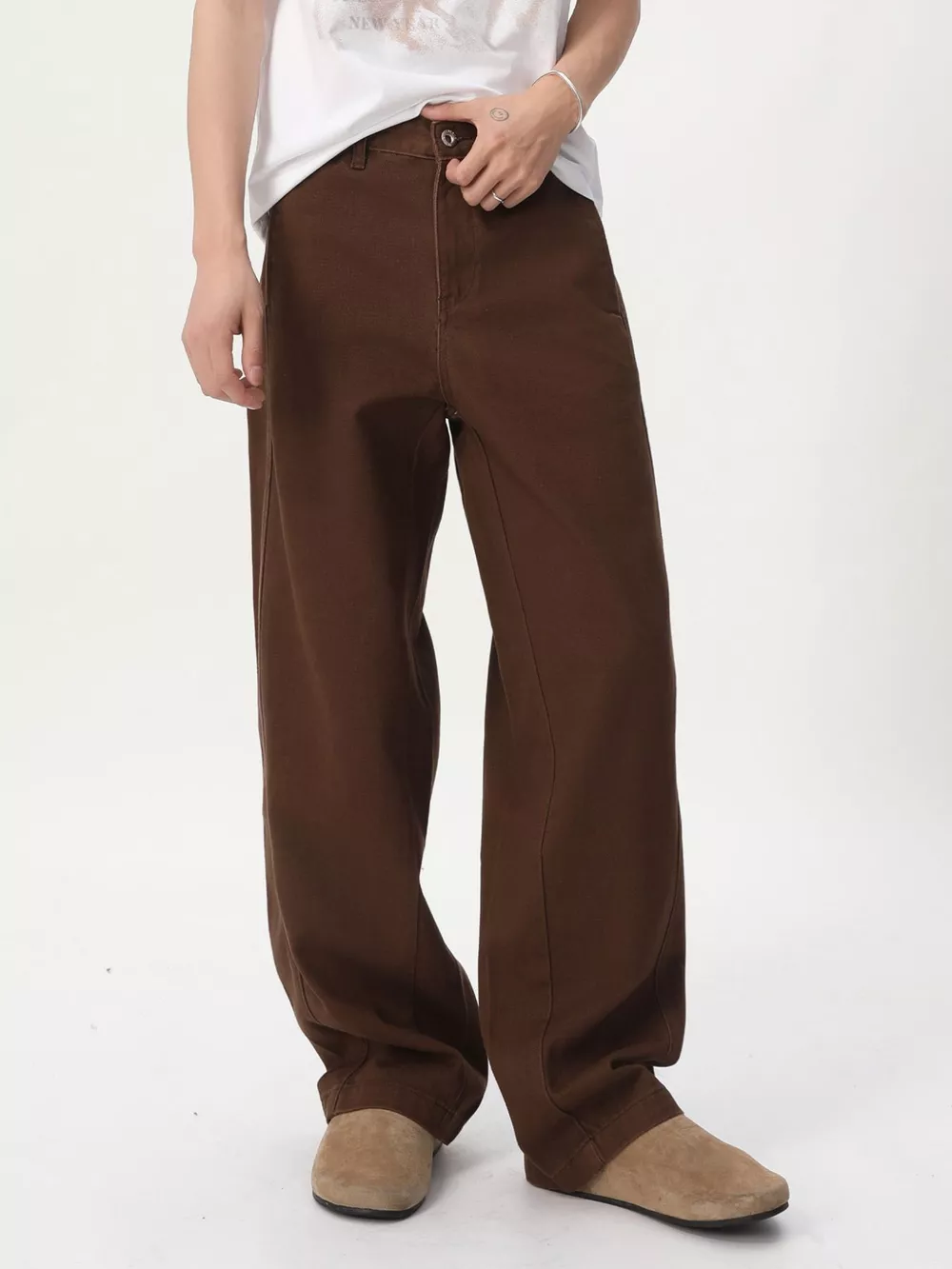 Men's Vintage Wide Leg Jeans, image 5