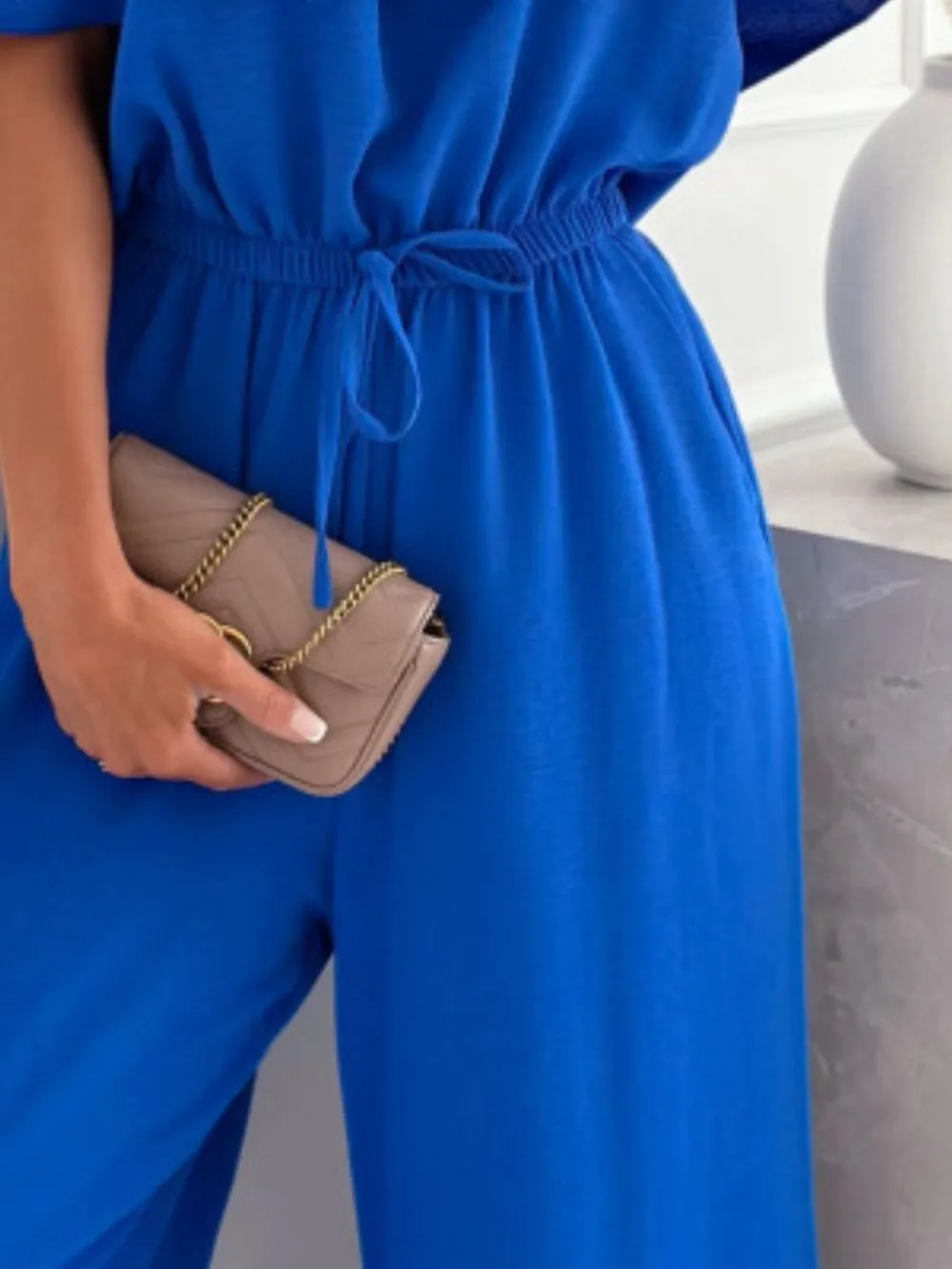 Off-Shoulder Ruffled Wide Leg Jumpsuit, image 6