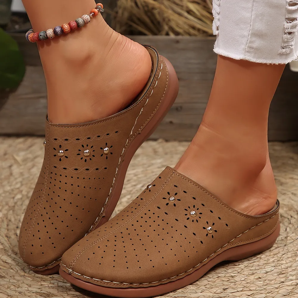 Round Toe Wedge Sandals, image 5
