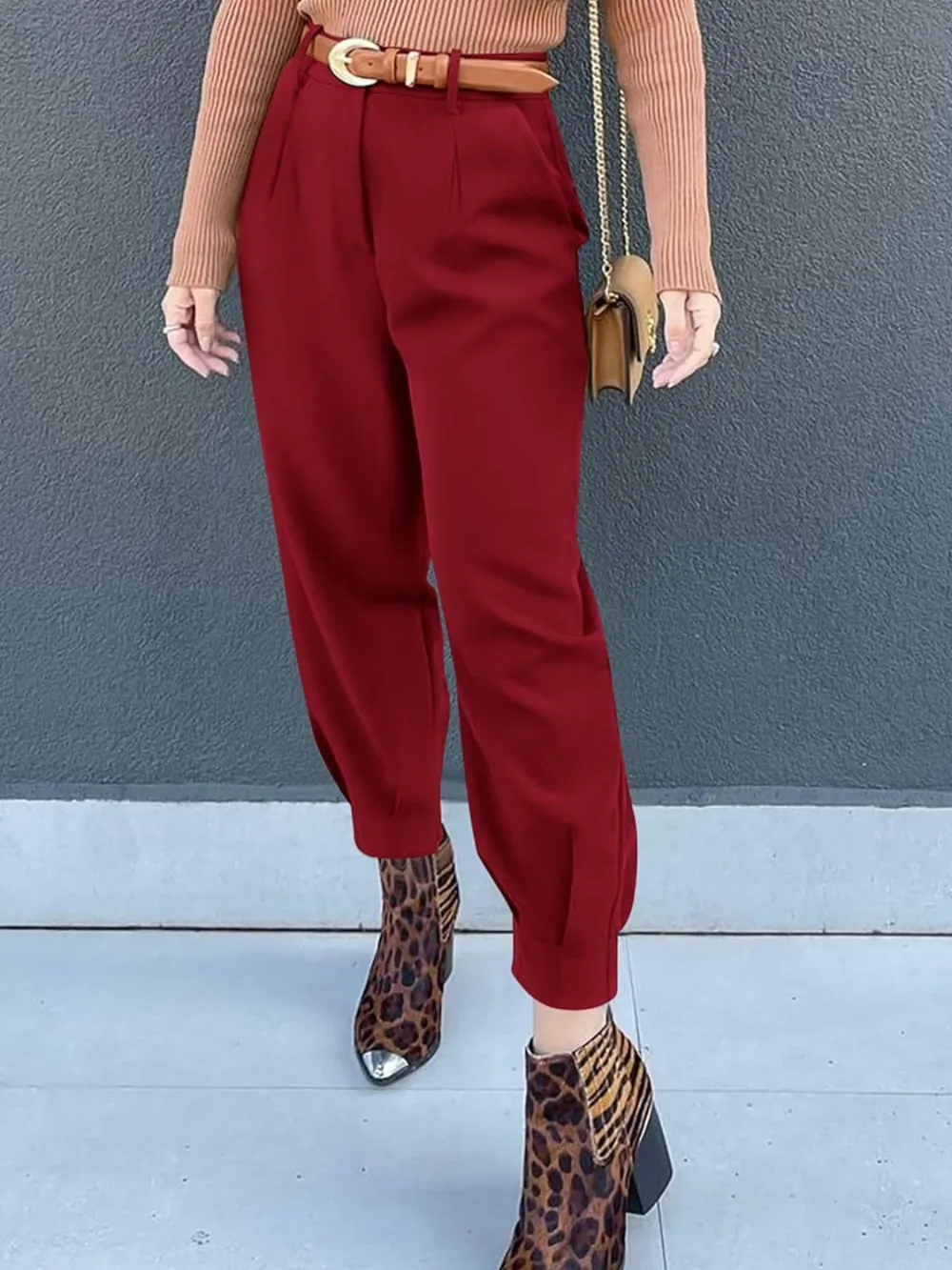 High Waist Cropped Pants, image 9