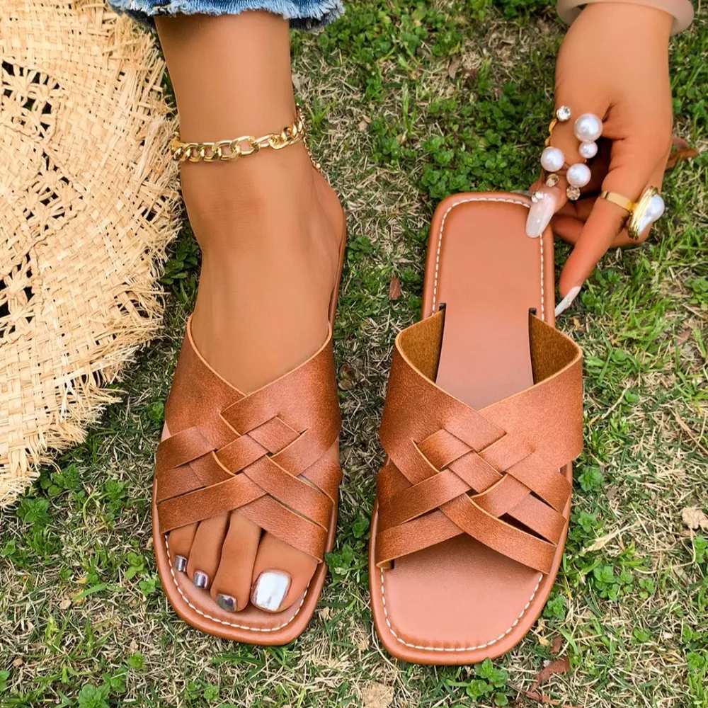 Woven Open Toe Sandals, image 8