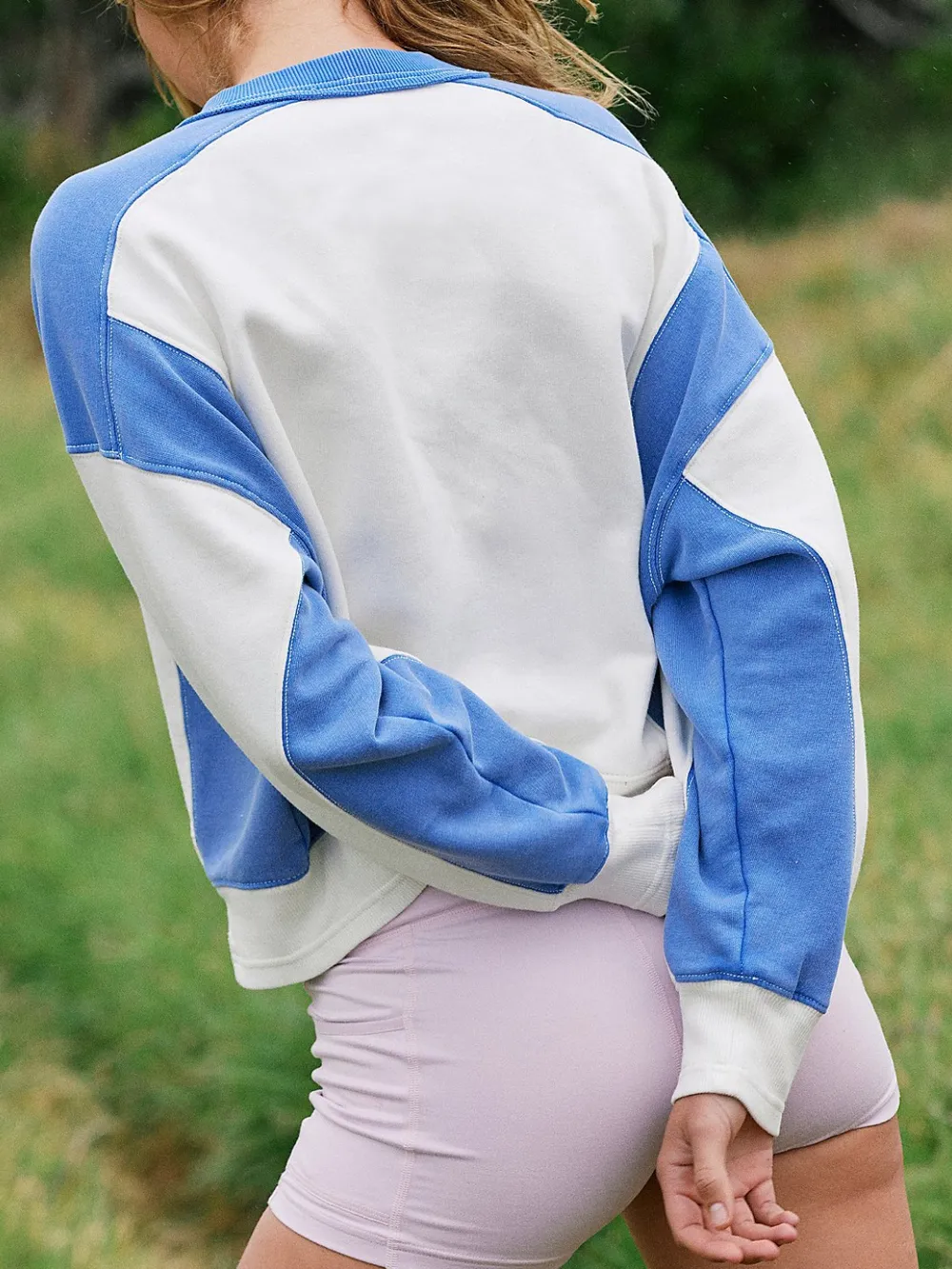 Contrast Round Neck Long Sleeve Sweatshirt, image 2