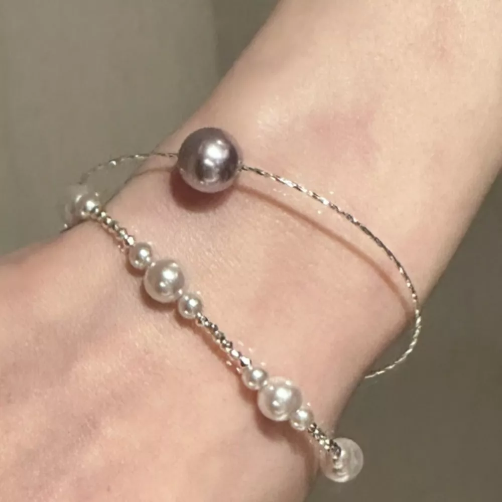Pearl Bangle Bracelet, image 2