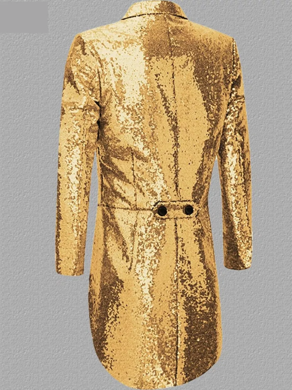 Men's Long Sleeve Sequin Tailcoat Blazer, image 3