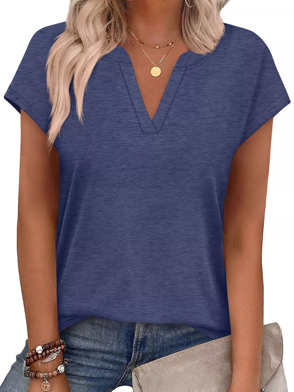 Notched Short Sleeve T-Shirt, image 15