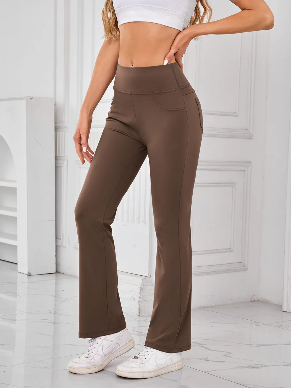 High Waist Active Pants with Pockets, image 14
