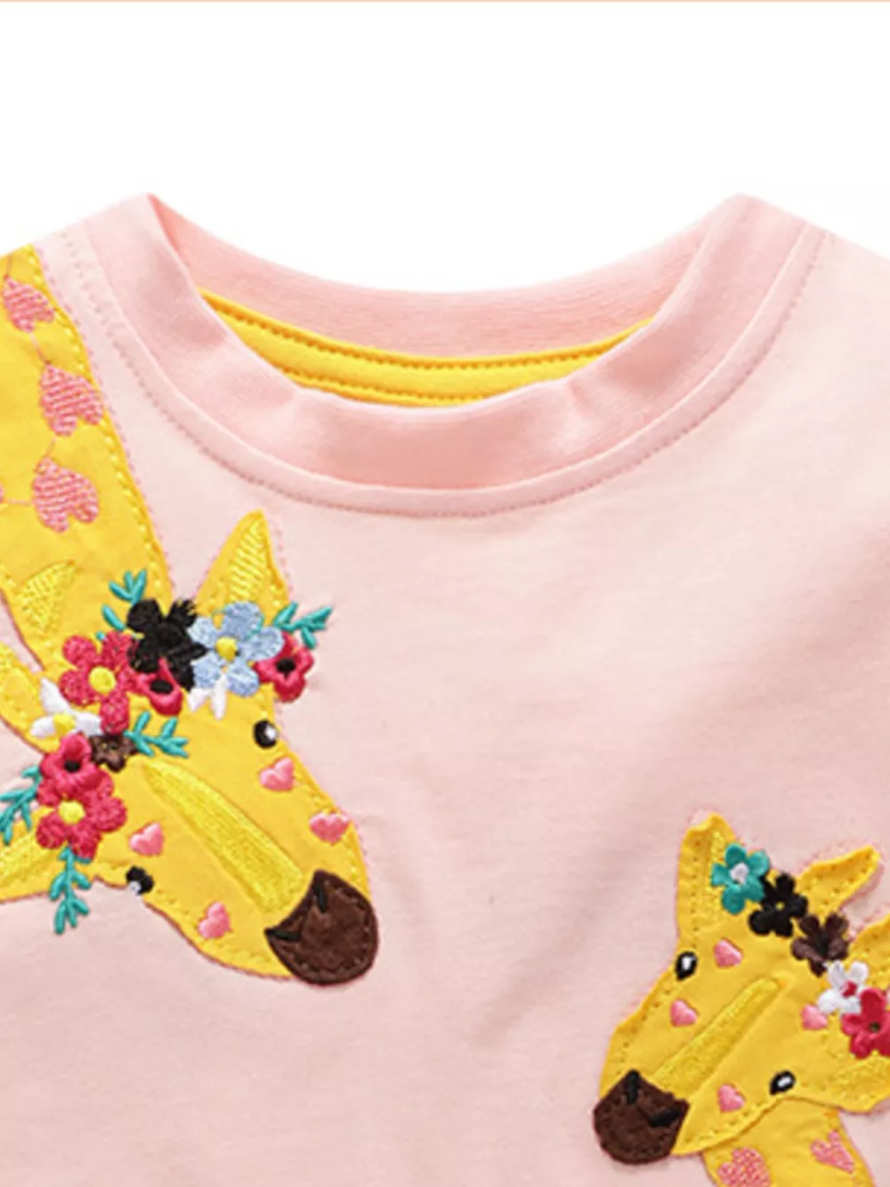 Children's Giraffe Applique Short Sleeve T-Shirt, image 3