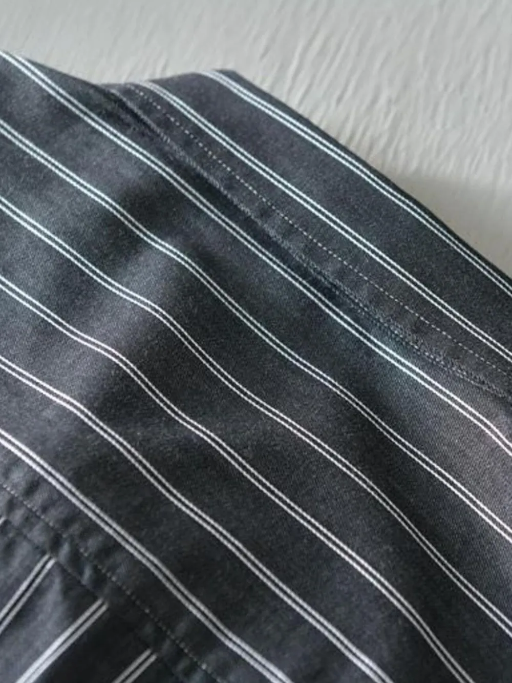 Men's Plus Size Striped Button Up Long Sleeve Shirt, image 5