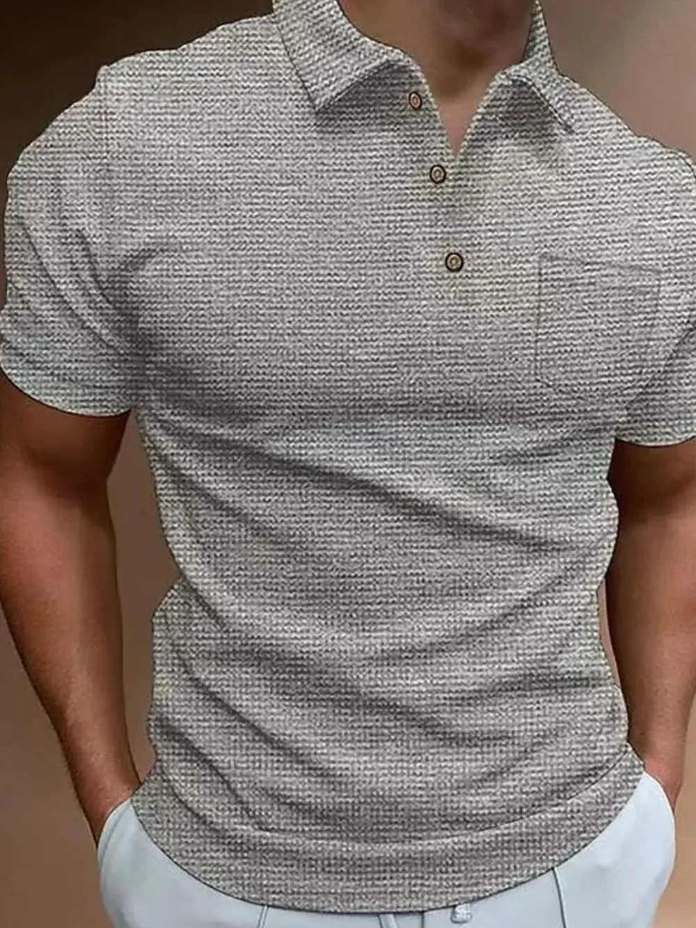 Men's Full Size Collared Neck Short Sleeve Polo Plus Size, image 2