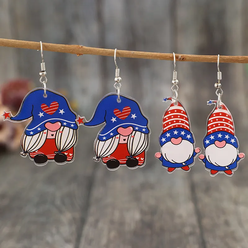 2 Pair Acrylic Gnome Earrings, image 2