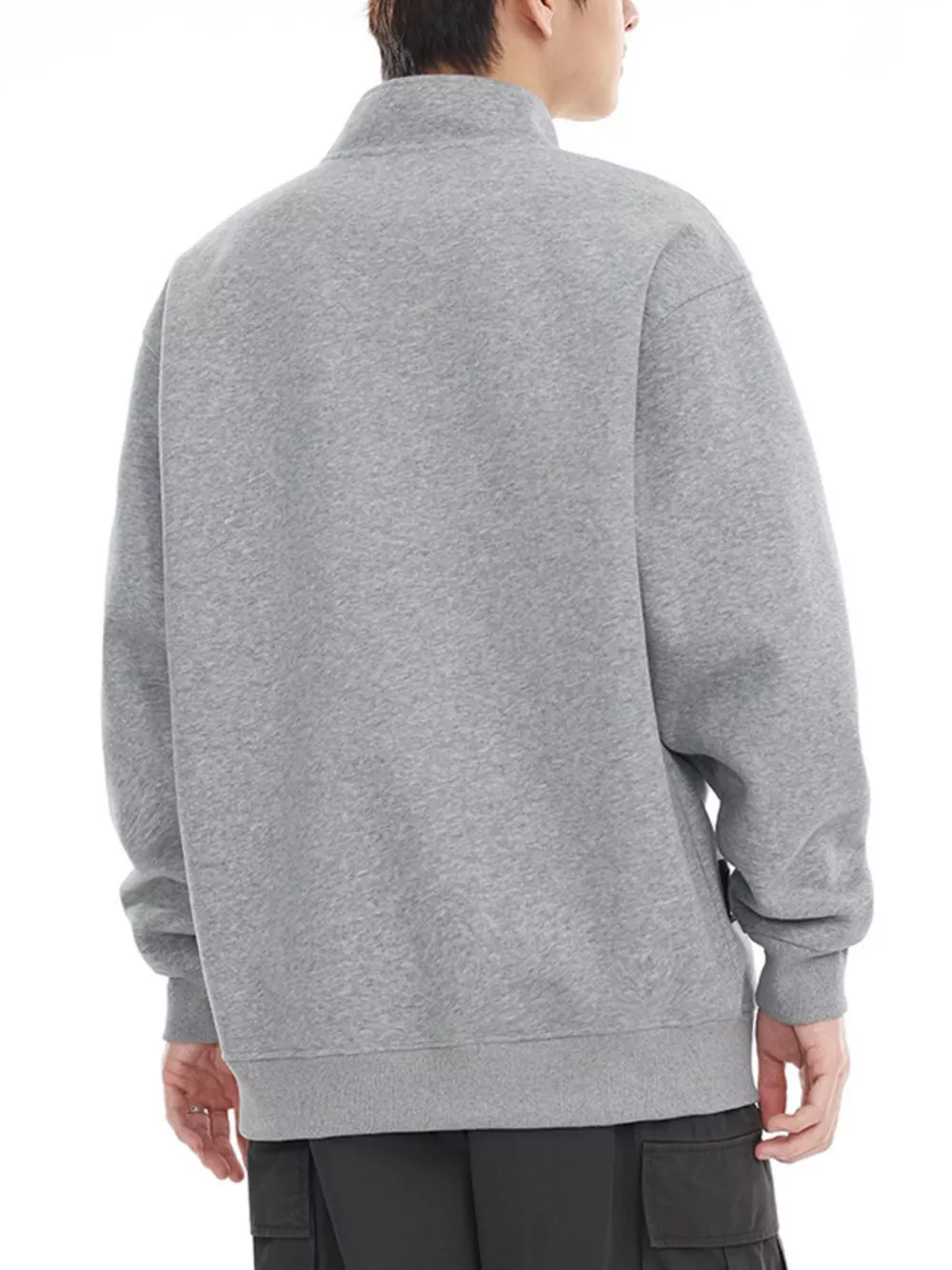 Men's Plus Size Dropped Shoulder Long Sleeve Sweatshirt, image 4