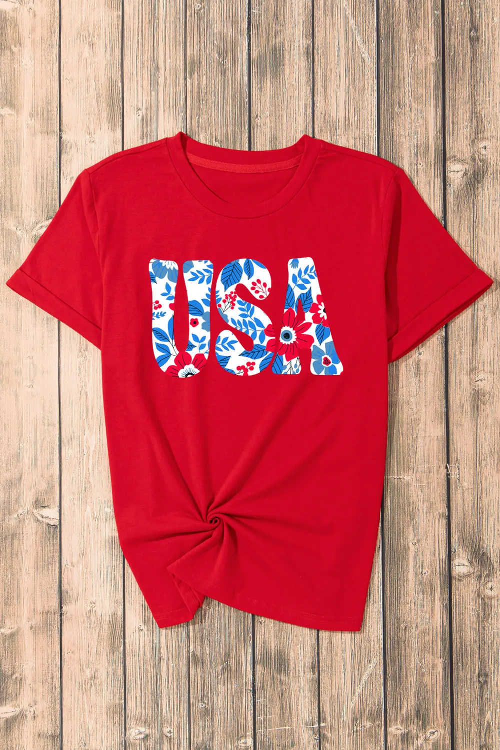 USA Round Neck Short Sleeve T-Shirt, image 3