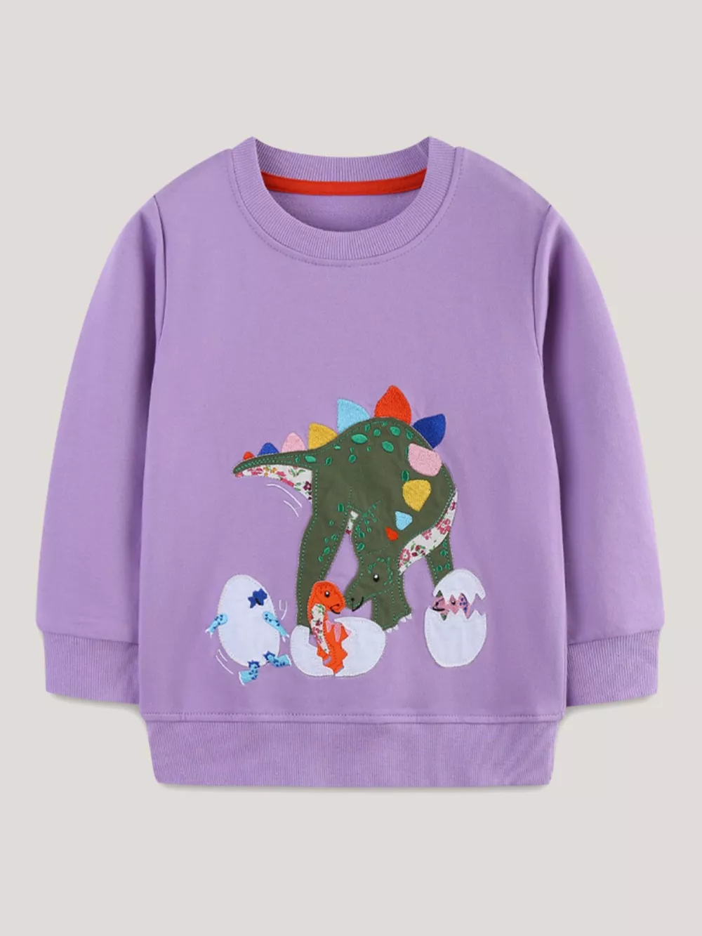 Children's Dinosaur Graphic Round Neck Sweatshirt, image 2