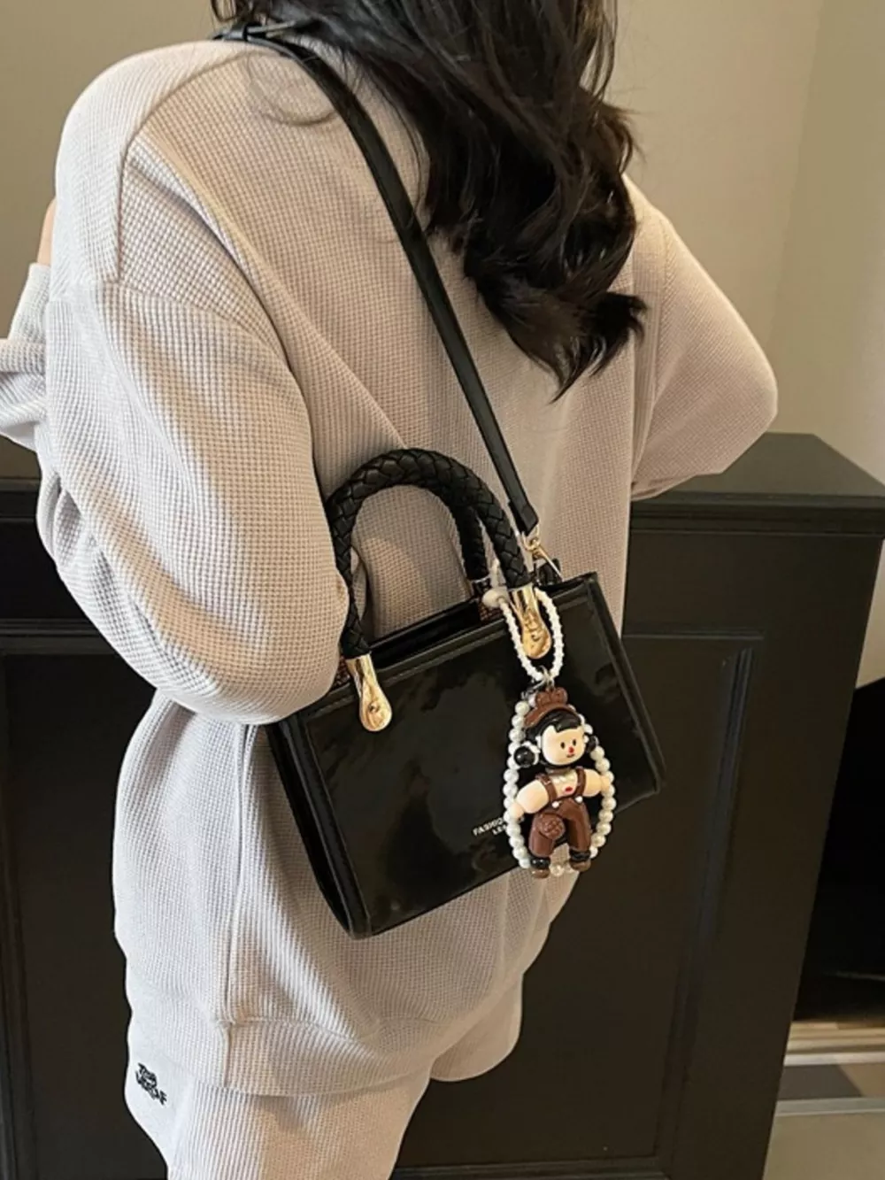 Braided Handle Crossbody Bag, image 2