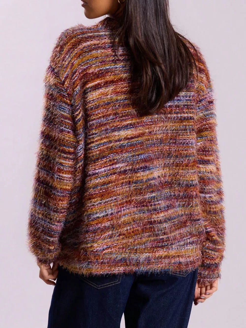 Textured Knit Button-Down Cardigan, image 6