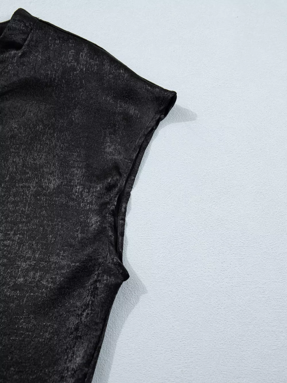 Metallic Round Neck Cap Sleeve Tee, image 11
