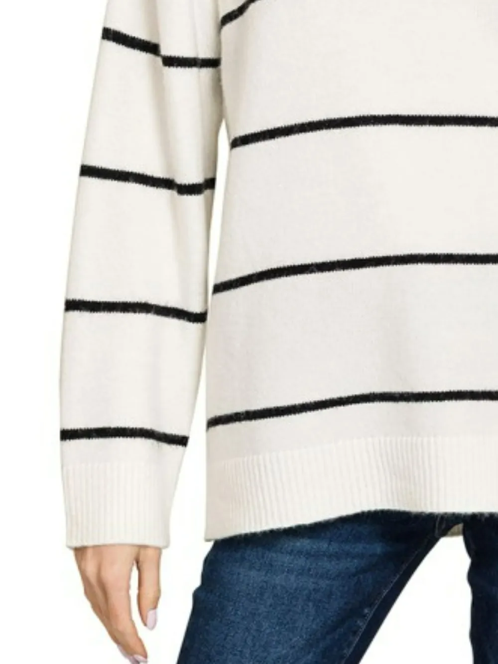 Round Neck Stripe Sweater, image 2