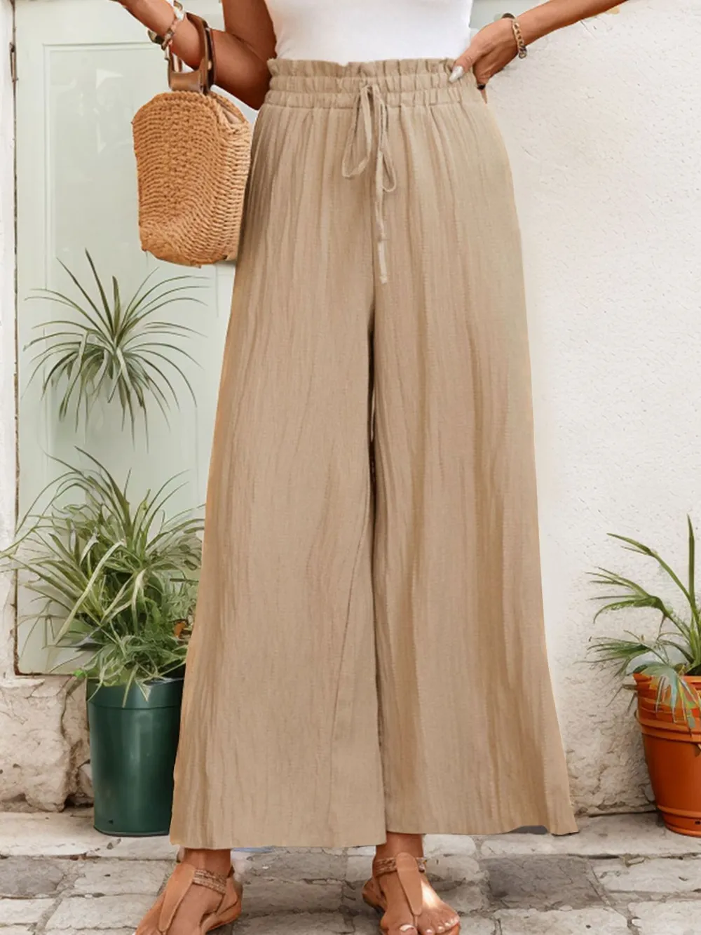 Frill Wide Leg Pants, image 3