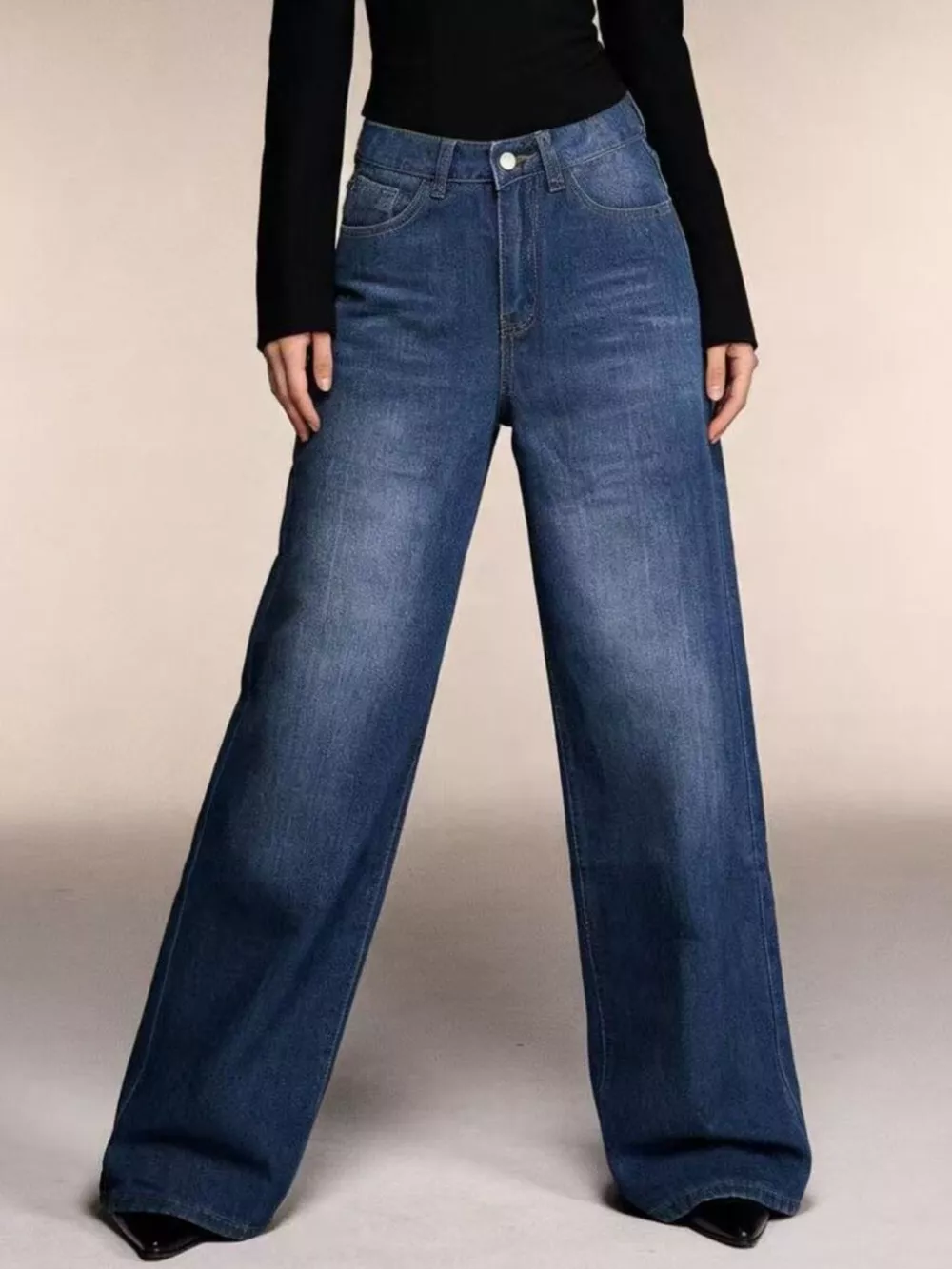 High-Waisted Wide Leg Jeans, image 6