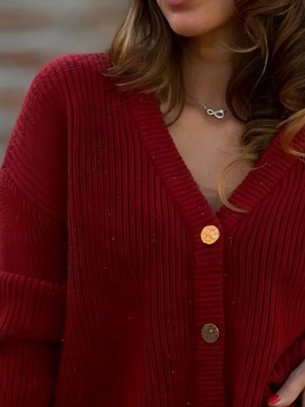 Full Size V-Neck Button-Up Cardigan Plus Size, image 2