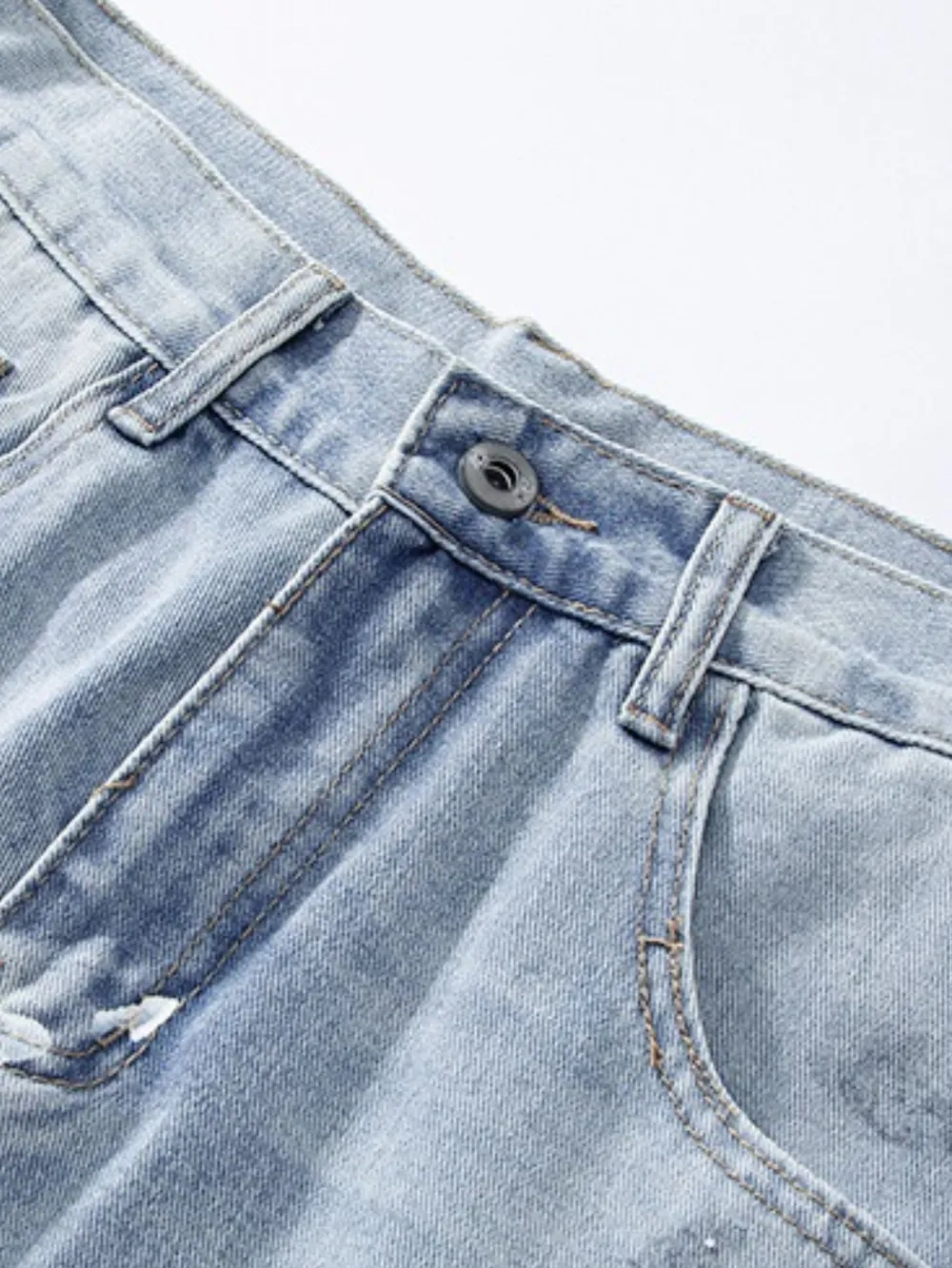 Men's Full Size Distressed Wide Leg Jeans Plus Size, image 9