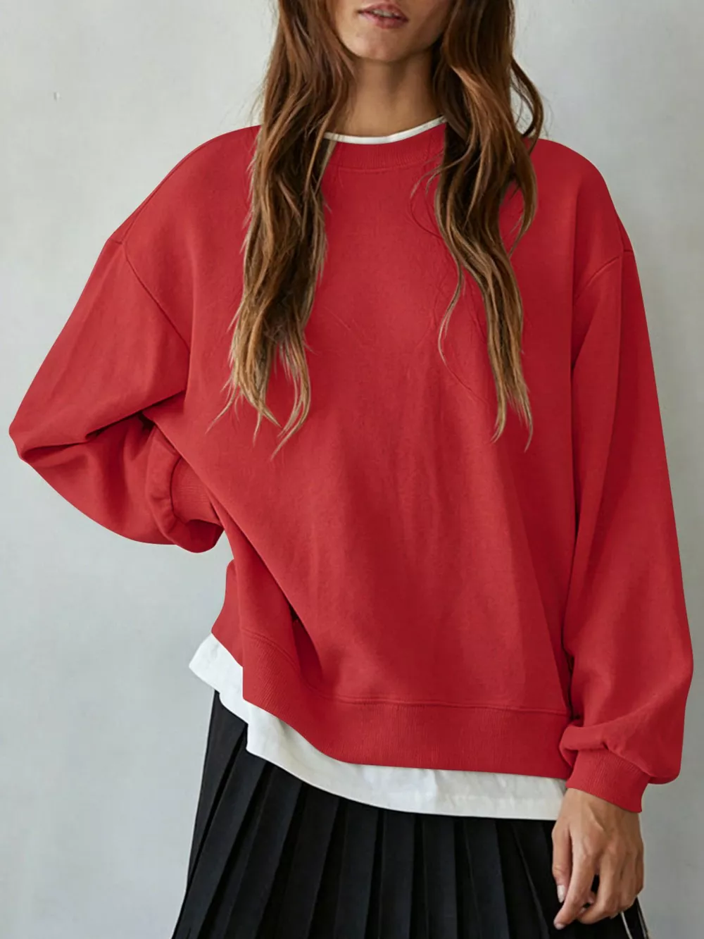 Oversized Crew Neck Sweatshirt, image 2