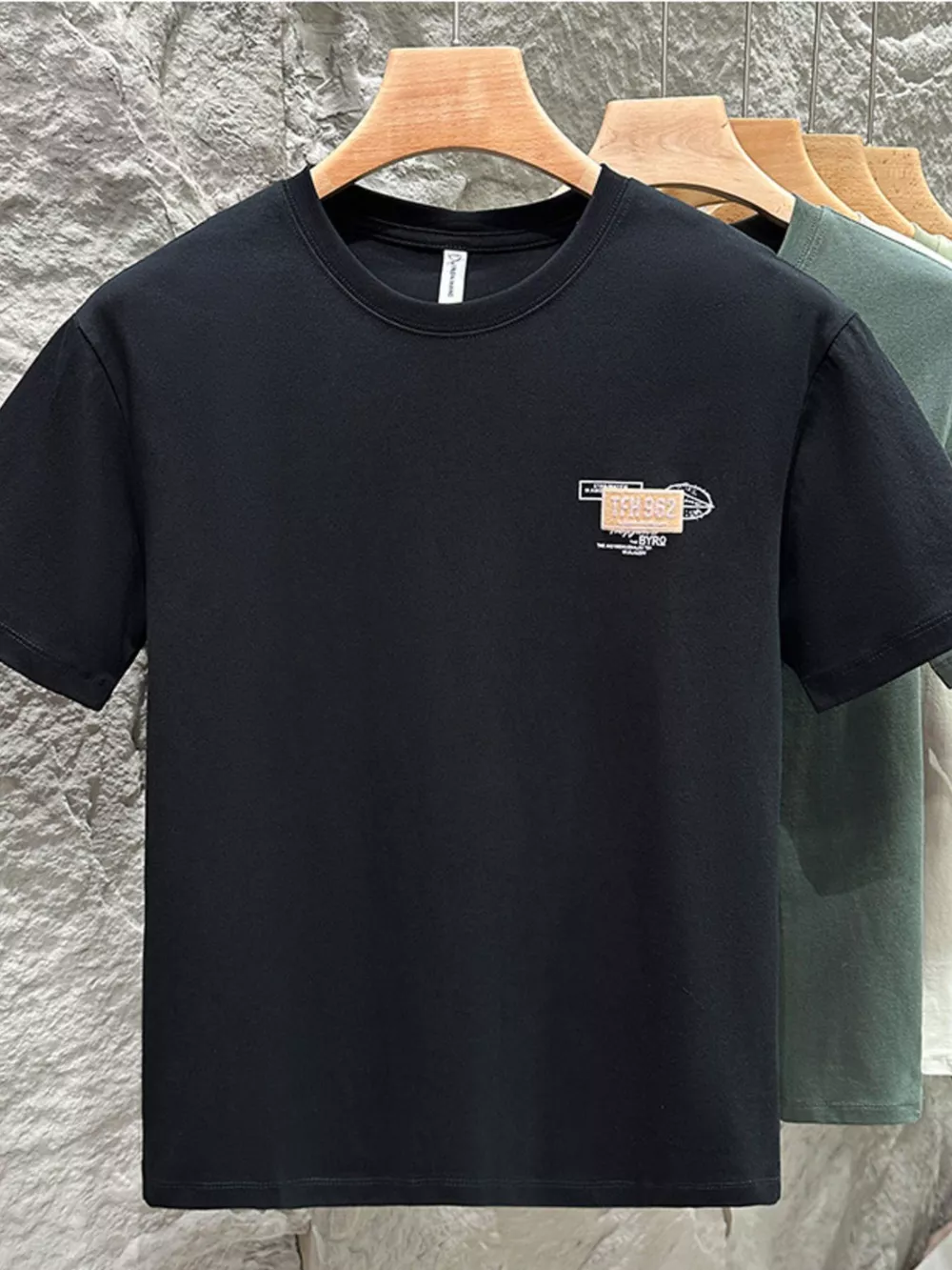 Men's Plus Size Round Neck Short Sleeve T-Shirt, image 5