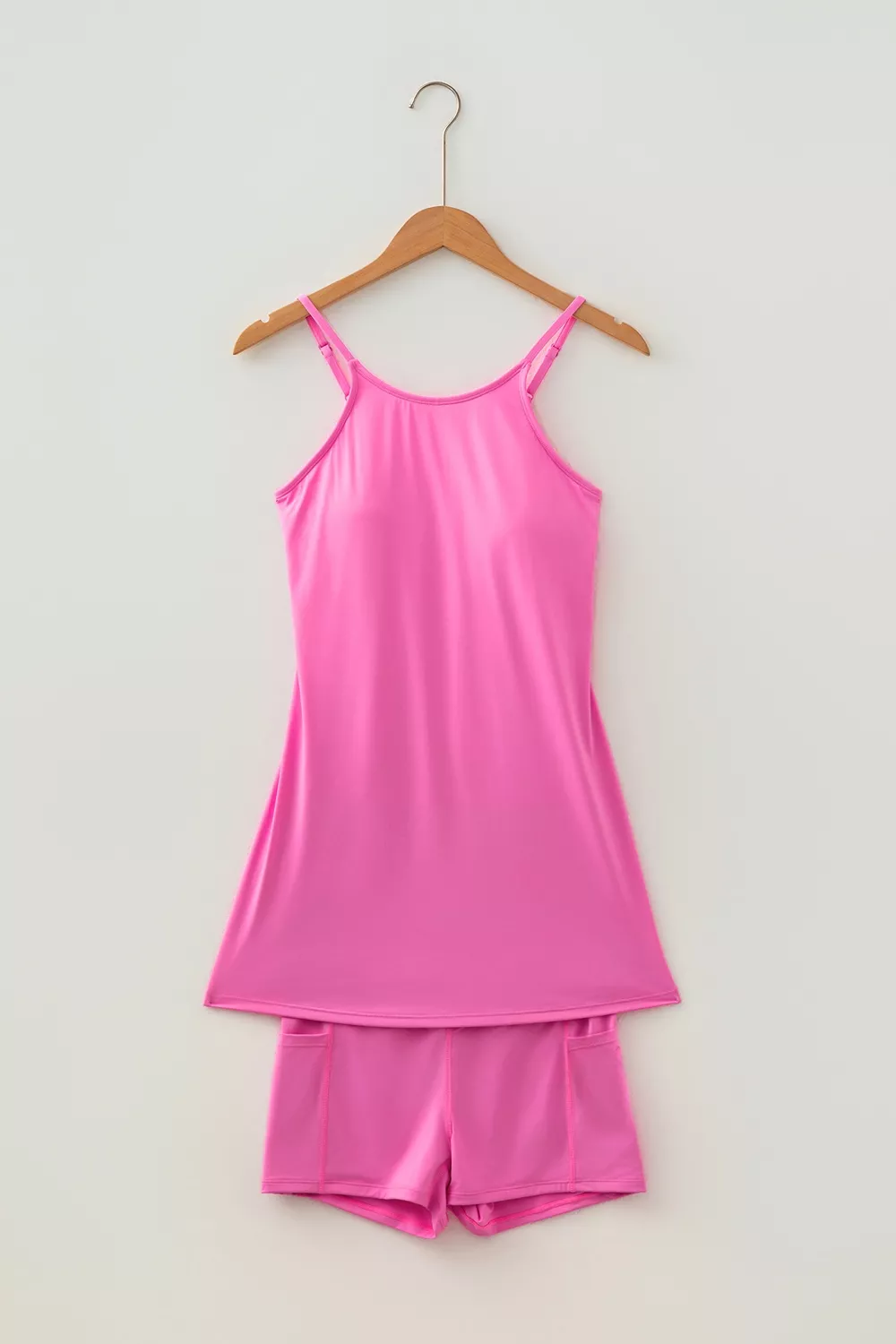 Twisted Strappy Back Active Mini Dress and Shorts Set, image 5
