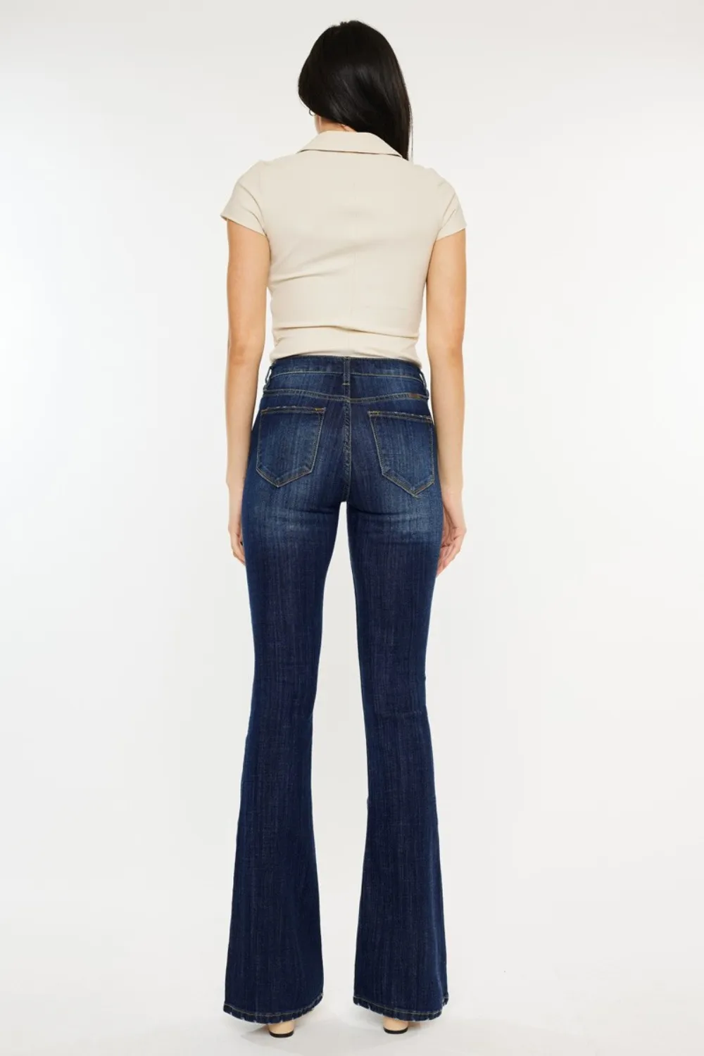 Full Size Mid Rise Slim Flare Jeans, image 7