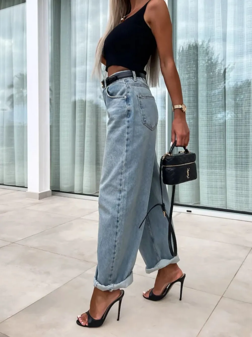 High Waist Wide Leg Jeans, image 4