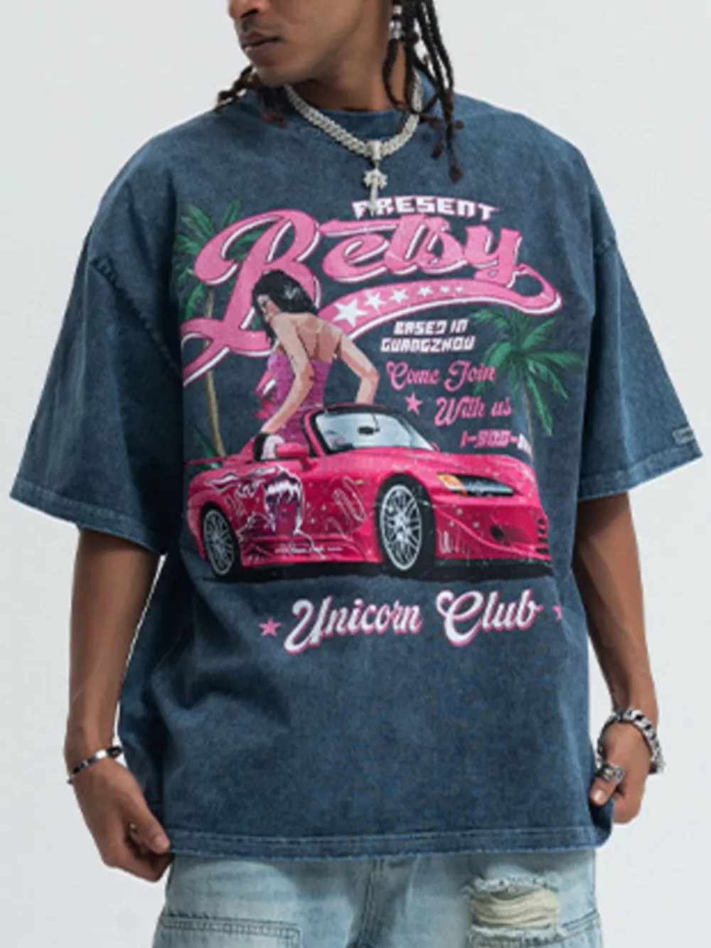 Men's Graphic Round Neck Half Sleeve T-Shirt, image 7