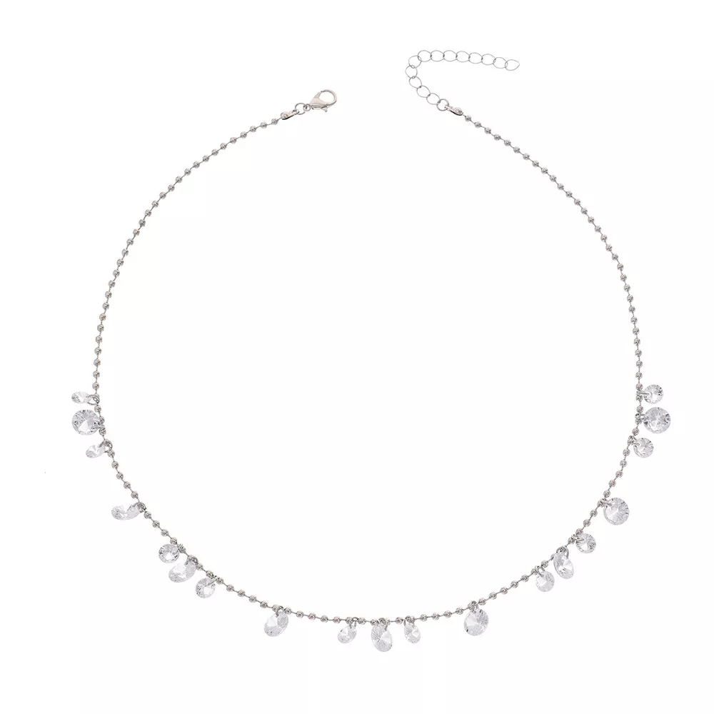 Sparkling Zircon Drop Necklace, image 5