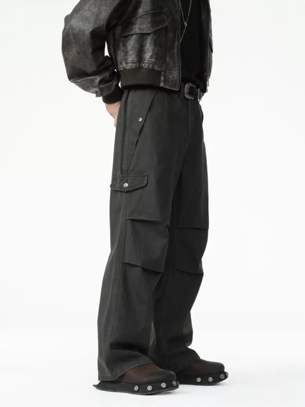 Men's Drawstring Wide Leg Pants, image 7