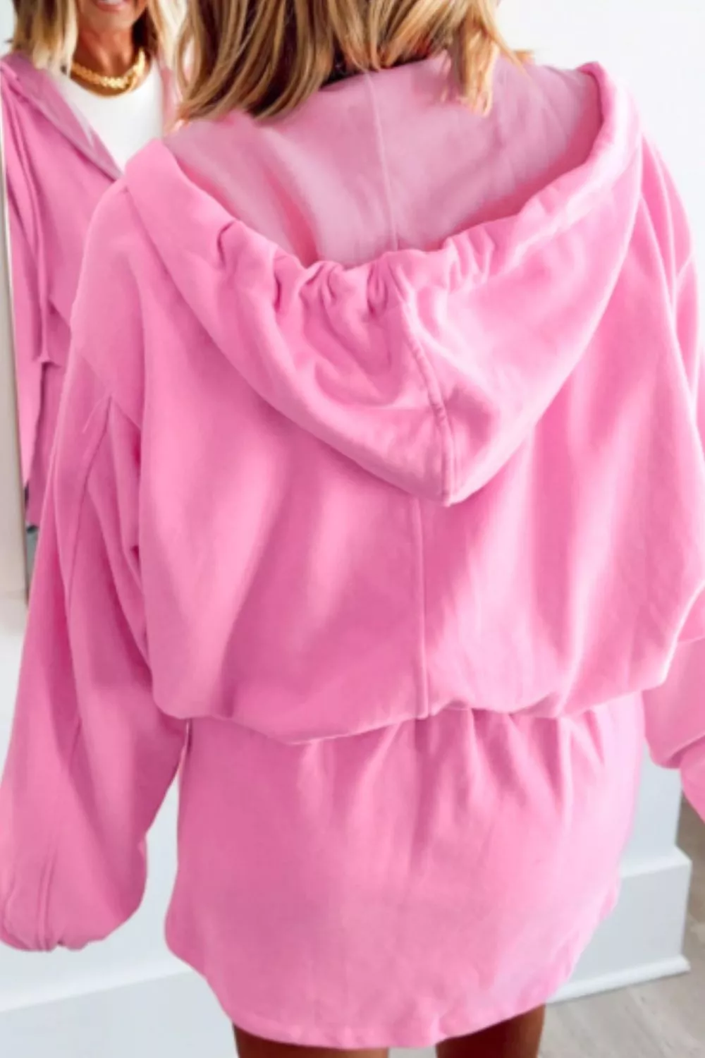 Zip-up One Piece Long Sleeve Hoodie, image 3